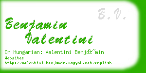 benjamin valentini business card